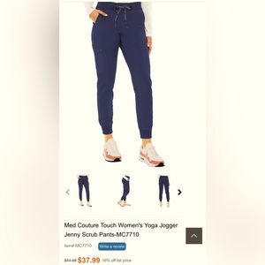 Med Couture Scrub Joggers • Size XS Tall • Navy